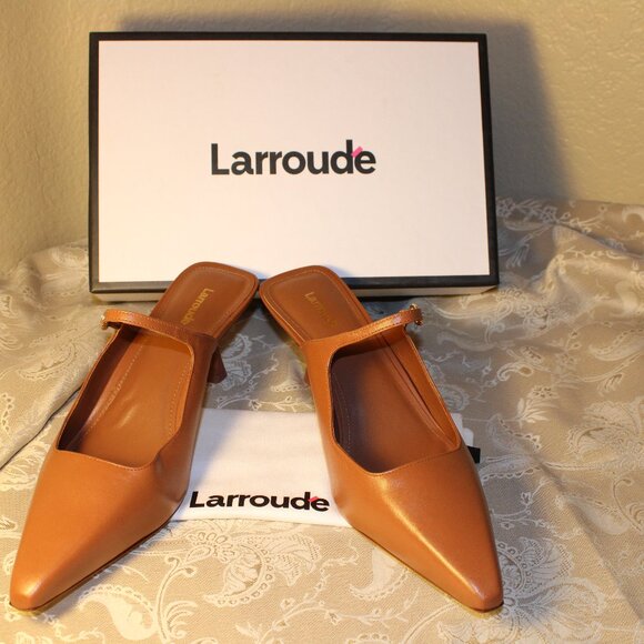 Larroude Ines Mule, Size 11, Caramel - Picture 1 of 8